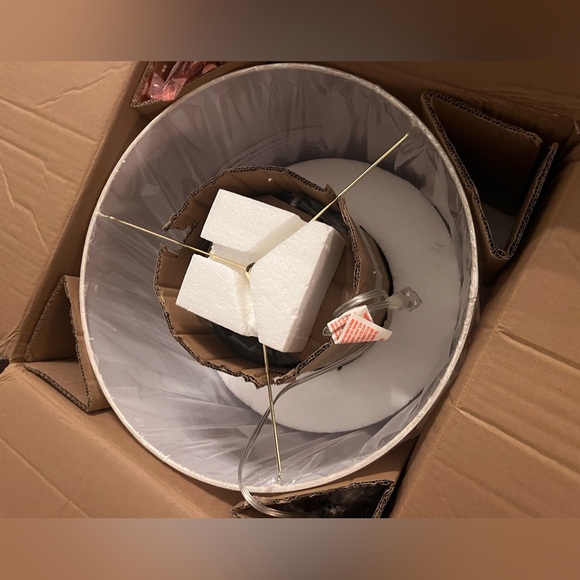 Glass and Brushed Gold Table Lamp - Picture 7 of 7